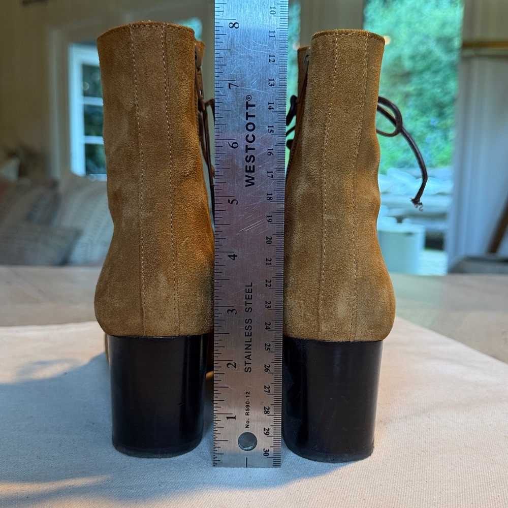 SÉZANE Lace Up Suede Leather Booties SUPER RARE sz US 7 / FR 38 - Picture 10 of 11